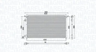Radiator AC condensator potrivit HONDA CIVIC VII 2.0 09.01-09.05