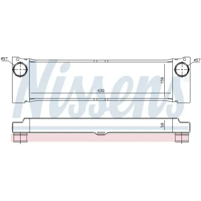 Intercooler, compresor NISSENS 96531