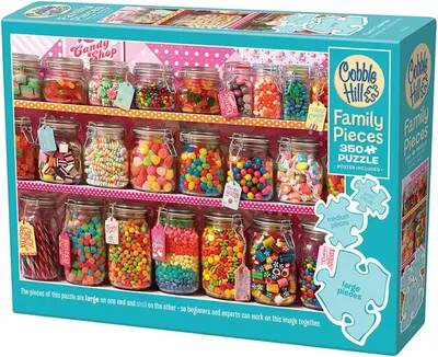 Puzzle Cobble Hill din 350 de piese XXL - Stand de bomboane