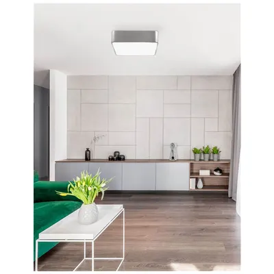 Plafoniera RAGU Metal & Acrylic Diffuser Satin Nickel Outside Mat Alb Inside LED E27 4x10 Wat 230 Volt IP20 Fara bec