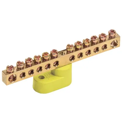Neutral insulated bus bar with one corner Izolator SHNI-6x9-12-U1-ZH