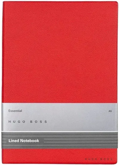 Caiet Hugo Boss Essential Storyline - A5, cu linii, roșu