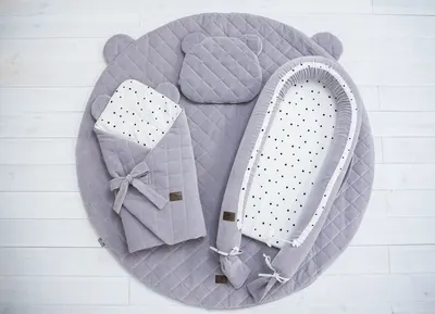 Wrap cu urechi Babyhorn pentru nou nascut Royal Baby Gri Sleepee