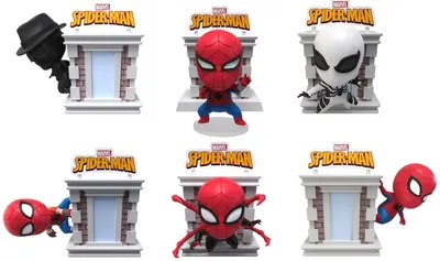 Figurină mini YuMe Marvel: Spider-Man - Tower Series (Window box), sortiment