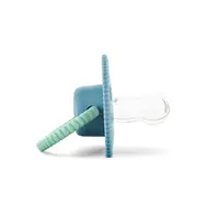 Suzeta forma rotunda din silicon moale 0 luni+ Blue