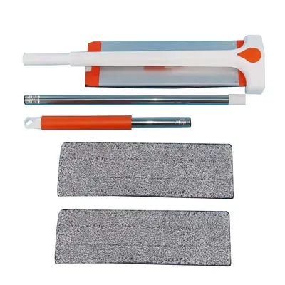 Mop cu tija telescopica PAA-home®, autostoarcere pe tija, include 2 lavete microfibra 42 x 13 cm cm, rotire 180 grade