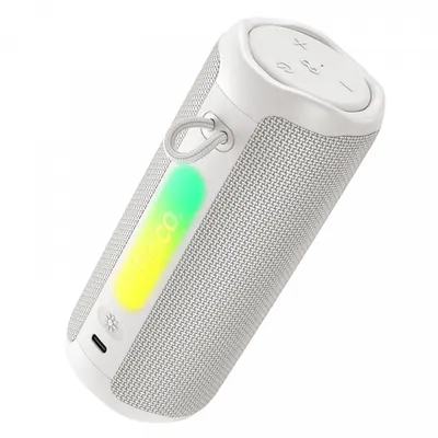 Boxa Portabila Bluetooth HOCO HC50, 8W, TWS, RGB, Waterproof, Alba