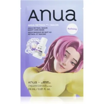 Anua K-Pop Demon Hunters Retinol Niacin Night Care Mask mască de noapte pentru reînnoirea pielii pentru riduri
