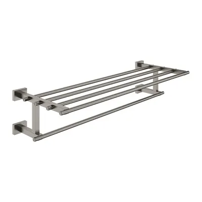 Suport prosop Grohe Essentials Cube 40512AL1, 600 mm, 4 brate, fixare ascunsa, mat, Hard Graphite