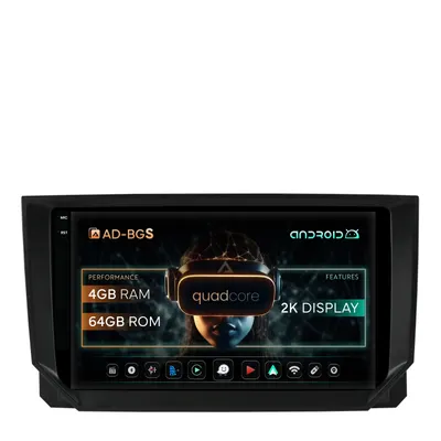 Navigatie 2K Seat Ibiza Arona (2017-2021), Android, S-Quadcore 4GB RAM + 64GB ROM, 9.5 Inch - AD-BGS90042K+AD-BGRKIT045