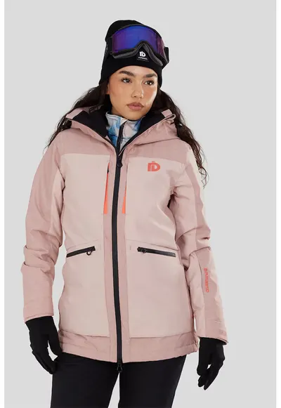 Geaca cu gluga - pentru schi Pemberton - Roz pastel
