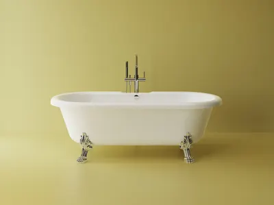 Cada freestanding ovala, compozit alb lucios, 175x79.3x45.5 cm Foglia Boem