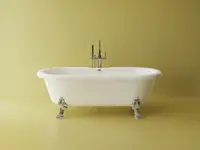 Cada freestanding ovala, compozit alb lucios, 175x79.3x45.5 cm Foglia Boem