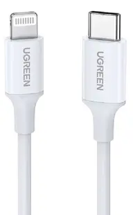 Cablu Ugreen - US171, USB-C/Lightning, 1 m, alb