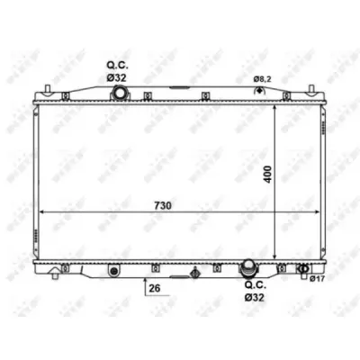 Radiator, racire motor NRF 58457
