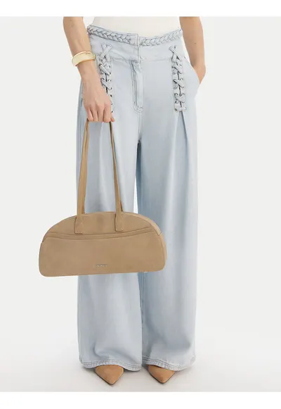 Geanta dama - piele naturala - bej - One Size INTL