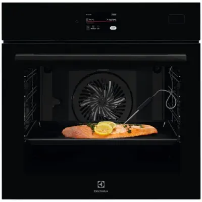Cuptor incorporabil Electrolux LOB9S3XZ, 70 l, Gatire cu abur (PS2), Conectivitate WI-FI, TFT Activ (Supex4), Afisaj digital, 139 de programe predefinite, Grill, Control touch, Clasa A++, Sticla neagra (Negru)