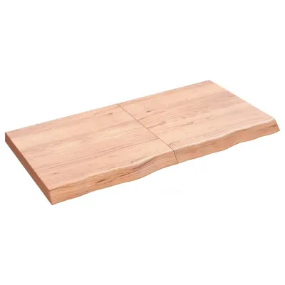 vidaXL Blat de masă maro 120x60x(2-6) cm, lemn masiv stejar tratat