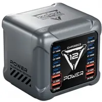 Incarcator Statie OEM BK-127D, 280W, 5A, 4 x USB-A - 8 x USB-C, Gri