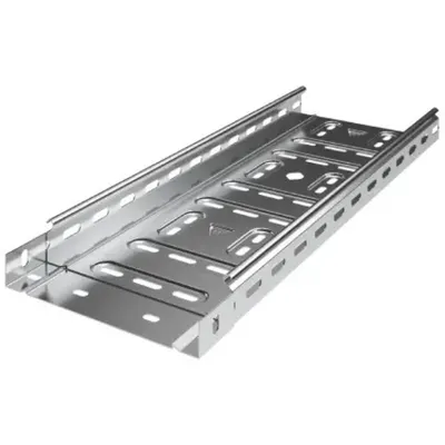 Jgheab metalic perforat zincat la cald 200x40 mm pentru trasee electrice industriale - Bara 3m