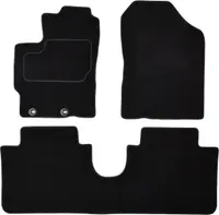 Covor podea MAMMOOTH Velours, 3 buc., fata spate, set, culoare neagra, potrivit TOYOTA YARIS 12.10-06.20, Saloon, for 3-door version; for 5-door version