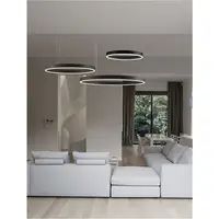 Lampa suspendata MOTIF Nisipiu Negru Aluminiu & Acrylic LED 110 Wat CCT Dimabil 2700-6000K Remote Control Included 230 Volt 6160Lm IP20