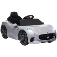 AIYAPLAY Mașină Electrică pentru Copii 3-5 Ani cu 2 Motoare, Telecomandă și Muzică, 98x59x43 cm, Gri | Aosom Romania