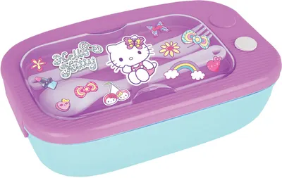 Cool Pack Hello Kitty - Pastel cutie pentru mâncare, violetă, cu tacâmuri
