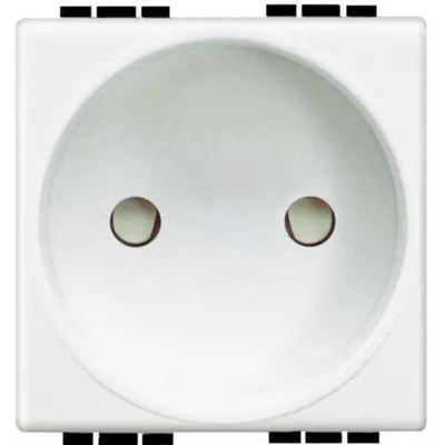 Priza 2P 16 A - 250 V~ LiVing Light - Conexiune cu surub - Alb - 2 module