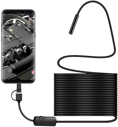 Endoscop Android 5 METRI Camera Waterproof Universala Slim pentru Inspectie Auto conectare MicroUsb