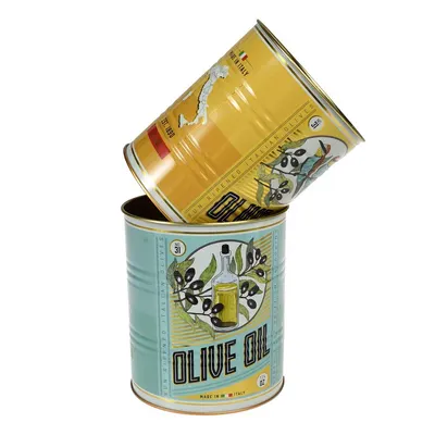 Cutii de depozitare 2 buc. din staniu decorative ø 11x13 cm Olive Oil – Rex London