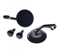Set 2 oglinzi moto, universale, prindere in capatul ghidonului, diametru 95mm