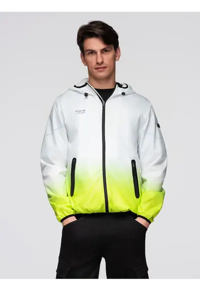 Jacheta sport cu benzi reflectorizante C646 - Verde lime