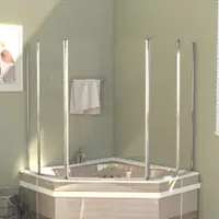 vidaXL Paravane de baie 2 buc. 104x130cm sticlă securizată transparent