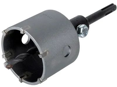 Freza-coroană cu plăcuțe din carbură pentru cărămidă și beton Wolfcraft - SDS plus, 68 х 46 mm
