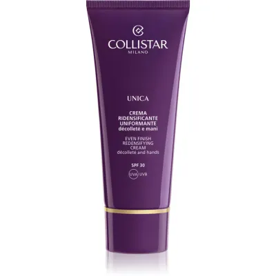 Collistar Unica Even Finish Redensifying Cream lift crema de fata pentru fermitate decolteul si bustul SPF 30 75 ml