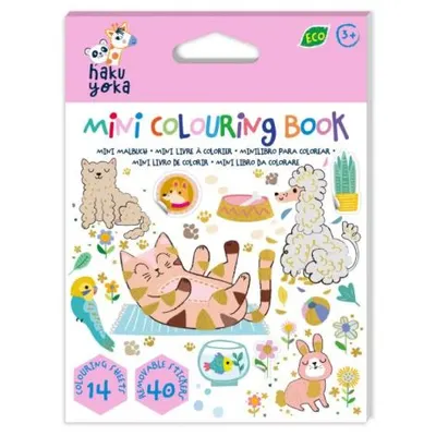 Mini Carte de Colorat Hakuyoka - Animale dragute