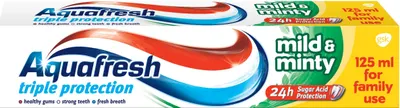 Aquafresh Triple Protection Pastă de dinţi Mild & Minty, verde, 125 ml