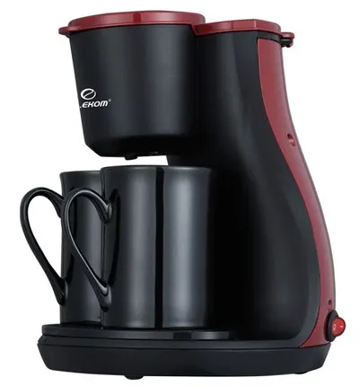 Aparat de cafea cu cești Elekom - EK-6621R, 450W, 0.240l, negru/roșu