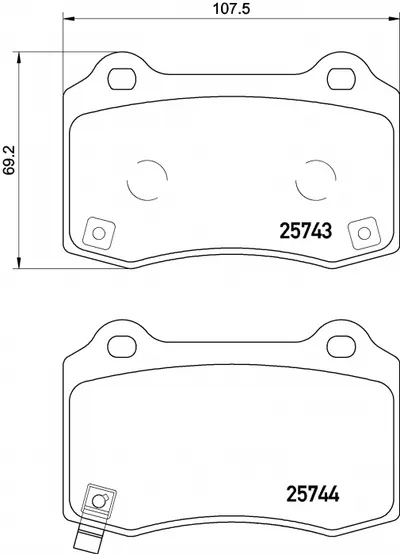 Set placute frana Spate (cu un tampon de amortizare pentru vehicule electrice; fara optionale), potrivit TESLA MODEL S, MODEL X Electric 09.12