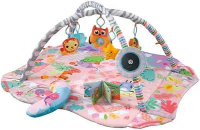 Gimnastică activă 4 în 1 Azaria - Happy Space Play Gym, roz