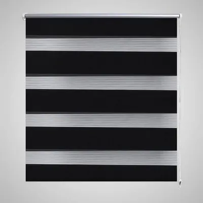 Jaluzea tip zebra, 120 x 175 cm, negru