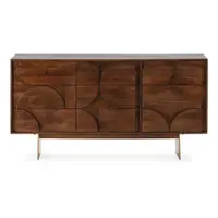 Comodă maro din lemn de mango 145x76x40 cm Trisha – MOME