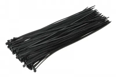 Colier furtun 100buc., culoare: negru, latime 4,8 mm, lungime 370mm, material: poliamida 6.6