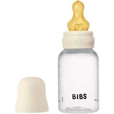 BIBS Anti-Colic Baby Bottle Latex biberon anticolici cu tetină din cauciuc Ivory 1 buc