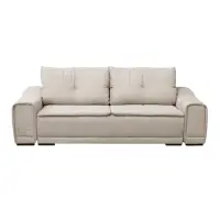 Canapea extensibila OSLO, 3 locuri, cu arcuri si lada depozitare, bej, 265x115x100 cm