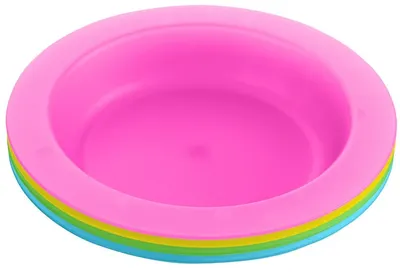 Set de farfurii colorate KikkaBoo - Rainbow, 4 buc