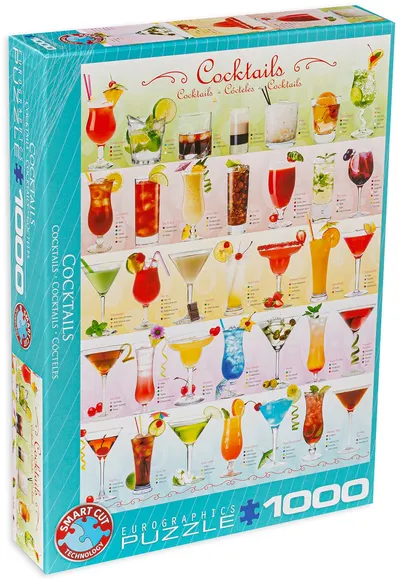 Puzzle Eurographics din 1000 de piese - Cocktail-uri
