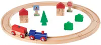 Set de joacă Eichhorn - Tren cu șină rotundă, 20 piese