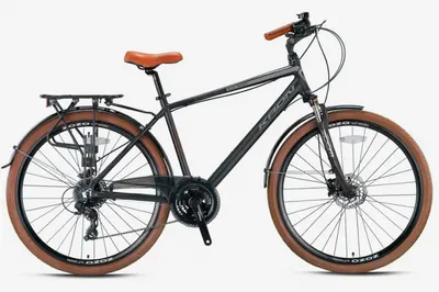 Bicicleta City Kron CX 300, roata 28 , 24 viteze, cadru aluminiu, frana disc hidraulic, culoare negru